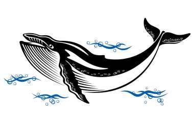 Wild whale clipart