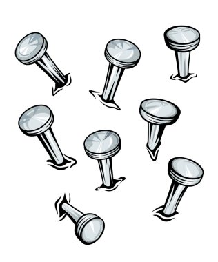 Nails on the surface clipart