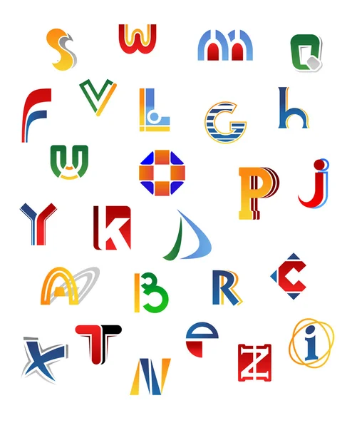Serie di lettere alfabetiche — Vettoriale Stock