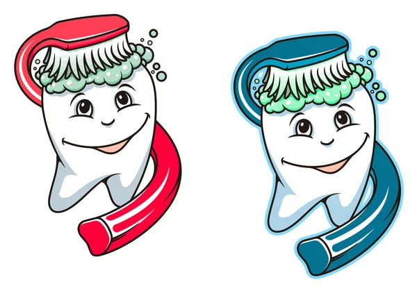 牙刷和牙科粘贴 — 图库矢量图片