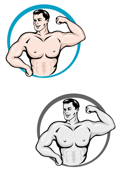Bodybuilder uomo — Vettoriale Stock