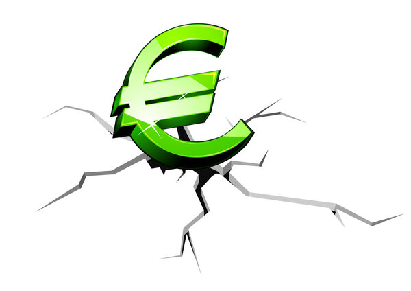 Euro money down