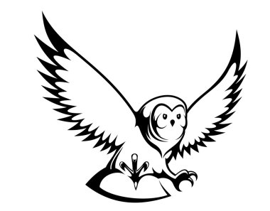 Flying owl clipart