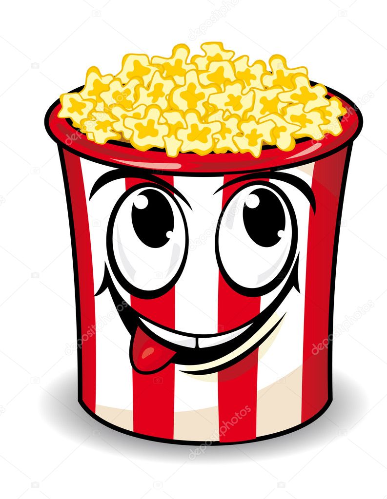 Smiling popcorn box