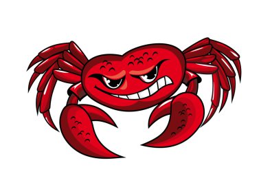 Danger crab with claws clipart