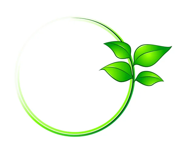 Cadre environnement avec feuilles — Image vectorielle