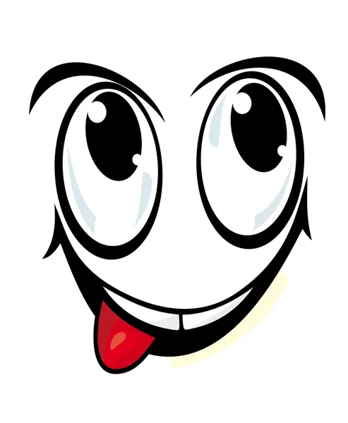 Cartone animato volto sorridente — Vettoriale Stock