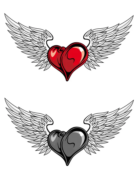 Μεσαιωνική καρδιά τατουάζ — Διανυσματικό Αρχείο