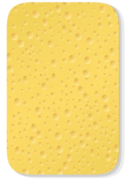 Yellow washing sponge — Stock Vector