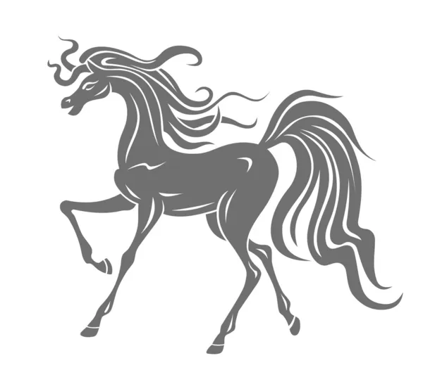 Дикая лошадь — стоковый вектор