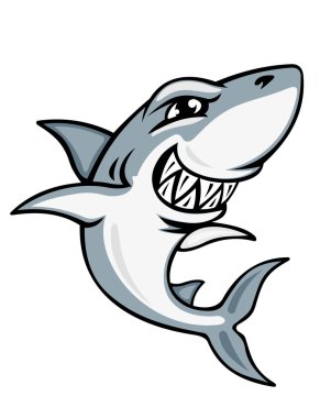 karikatür köpekbalığı maskot