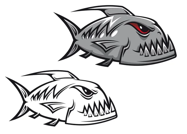 Piranha de danger — Image vectorielle