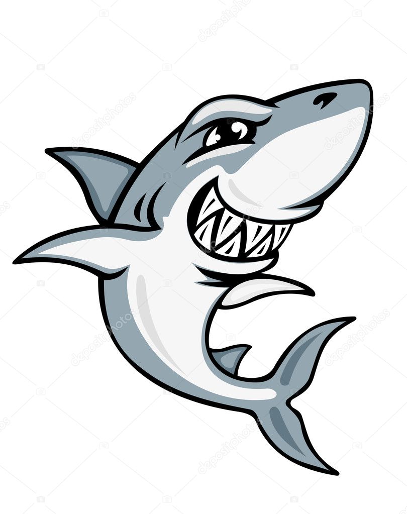 Cartoon shark mascot Stock Vector Image by ©Seamartini #9103407