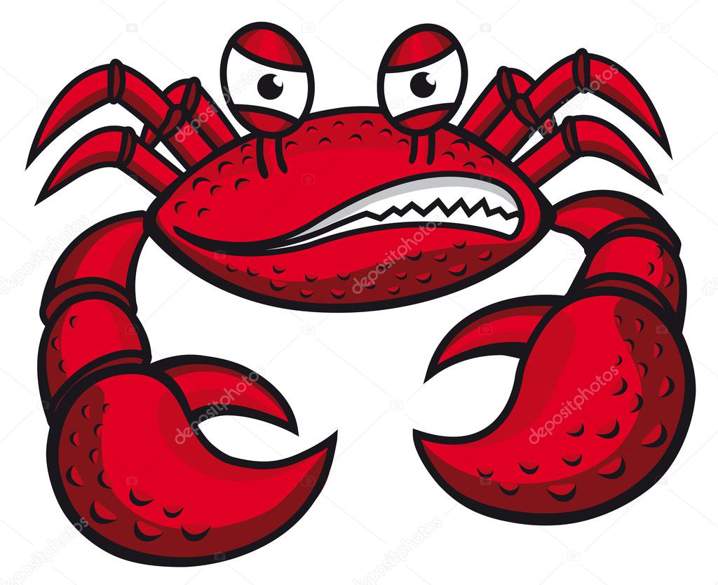 Angry crab with claws