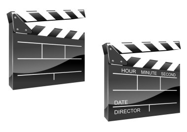 Movie clapper board clipart