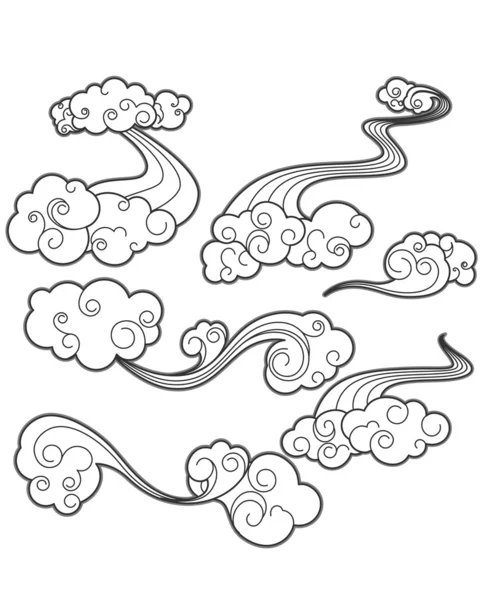 Nuages blancs — Image vectorielle