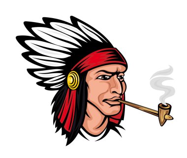 Native american brave clipart