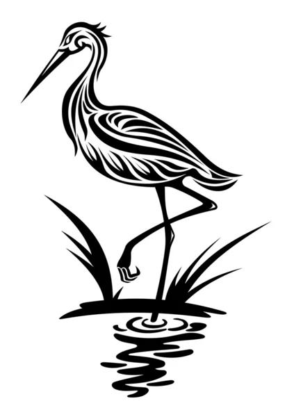 Oiseau héron — Image vectorielle