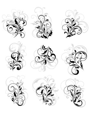 Flourish design elements clipart