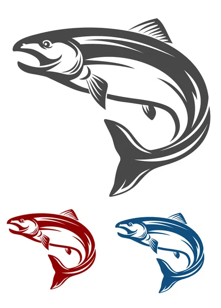Pescado salmón — Vector de stock