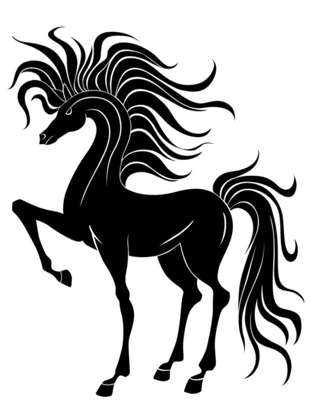 Black stallion — Stock Vector