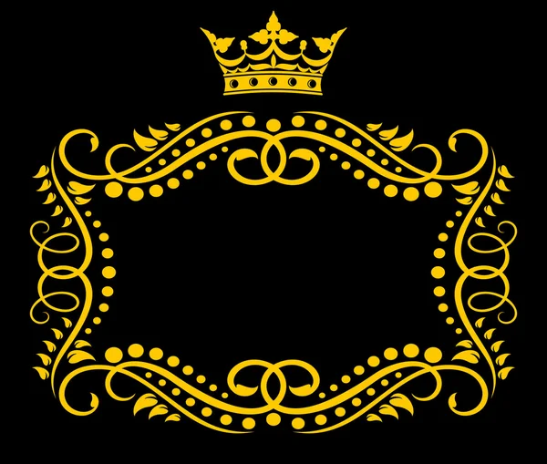 Винтажная рама с короной — стоковый вектор
