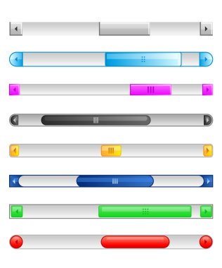 Sliders and scroll buttons clipart