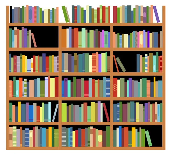 Isoliertes Bücherregal — Stockvektor