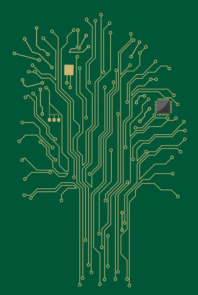 Drzewo płyty głównej komputera — Wektor stockowy