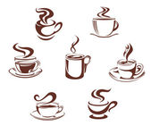Kávé és tea szimbólumok