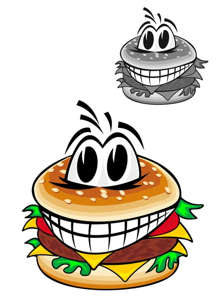 卡通汉堡包 — 图库矢量图片