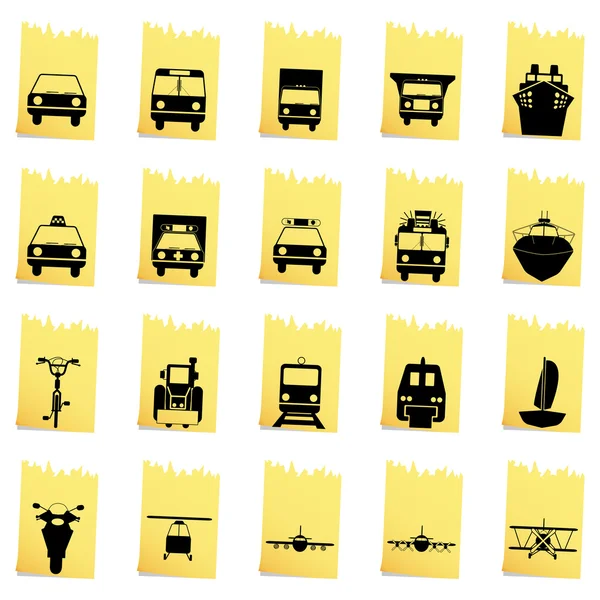 Juego de iconos de transporte — Archivo Imágenes Vectoriales