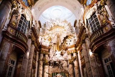 Altar at St. Charles church clipart