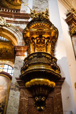 Inside of The St. Charles's Church (Karlskirche) in Vienna clipart