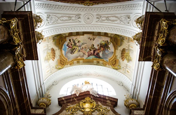Detalle del fresco en la iglesia de San Carlos (Karlskirche) i — Foto de Stock