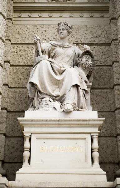 Музей мистецтва історії фасад скульптури у Відні — стокове фото