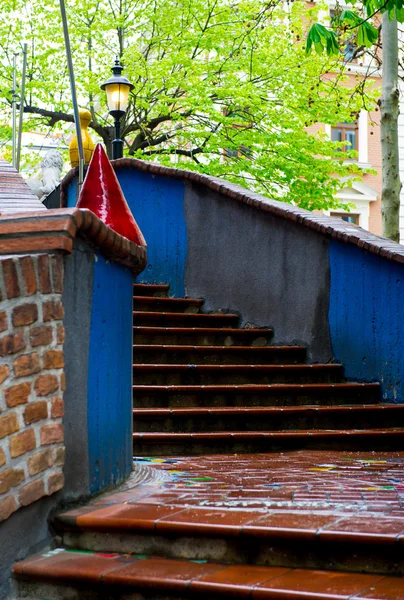 Hundertwasser Casa arquitetura detalhe — Fotografia de Stock