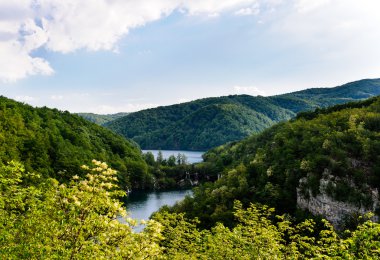 güzel manzara. Plitvice Gölleri Milli Parkı Hırvatistan