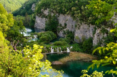 güzel manzara. Plitvice Gölleri Milli Parkı Hırvatistan