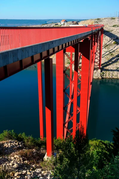 De maslenica-brug in Kroatië — Stockfoto