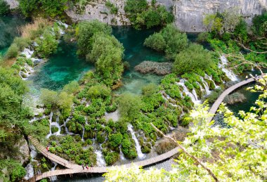 Breathtaking view in the Plitvice Lakes National Park. Croatia clipart