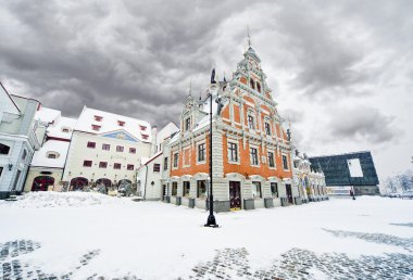 Evi siyah nokta içinde eski şehir riga, Letonya