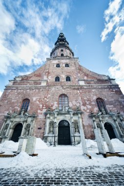 Riga, Letonya 'daki St. Peter Kilisesi.