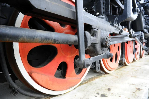 Wheel of the train close-up — Stock Photo, Image