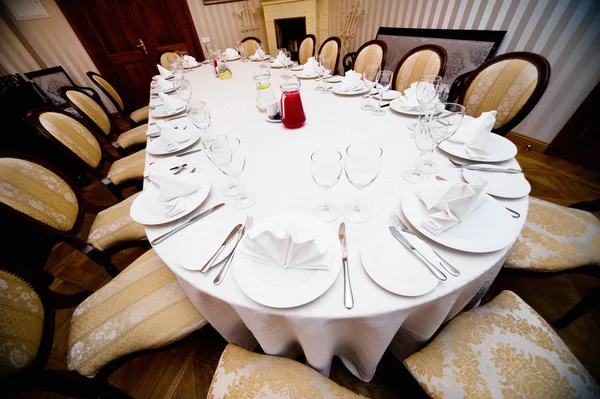 Tabel afspraken voor bruiloft diner — Stockfoto
