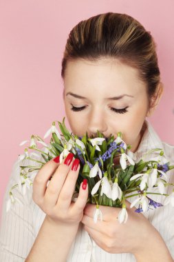 Smells flowers