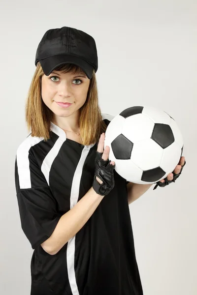 Žena s míčem — Stock fotografie
