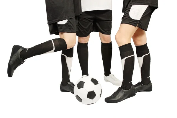 Nohy s míčem — Stock fotografie