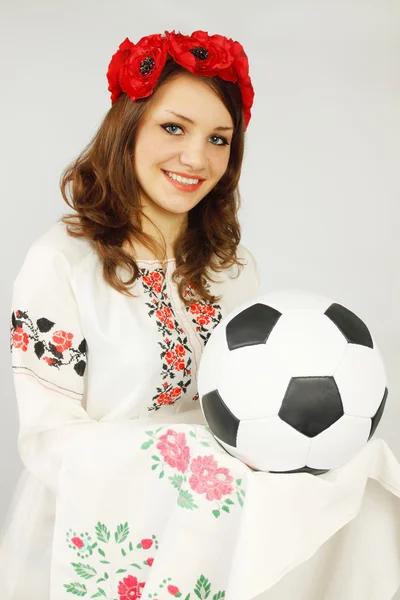 Ukrajinské drží míč — Stock fotografie