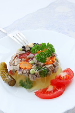 Aspic and vegetables clipart